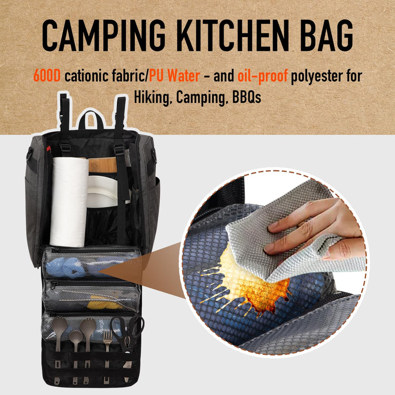 Load image into Gallery viewer, KingCamp Picnic Backpack Tactical Kitchen Storage Bag - 17Liters_03