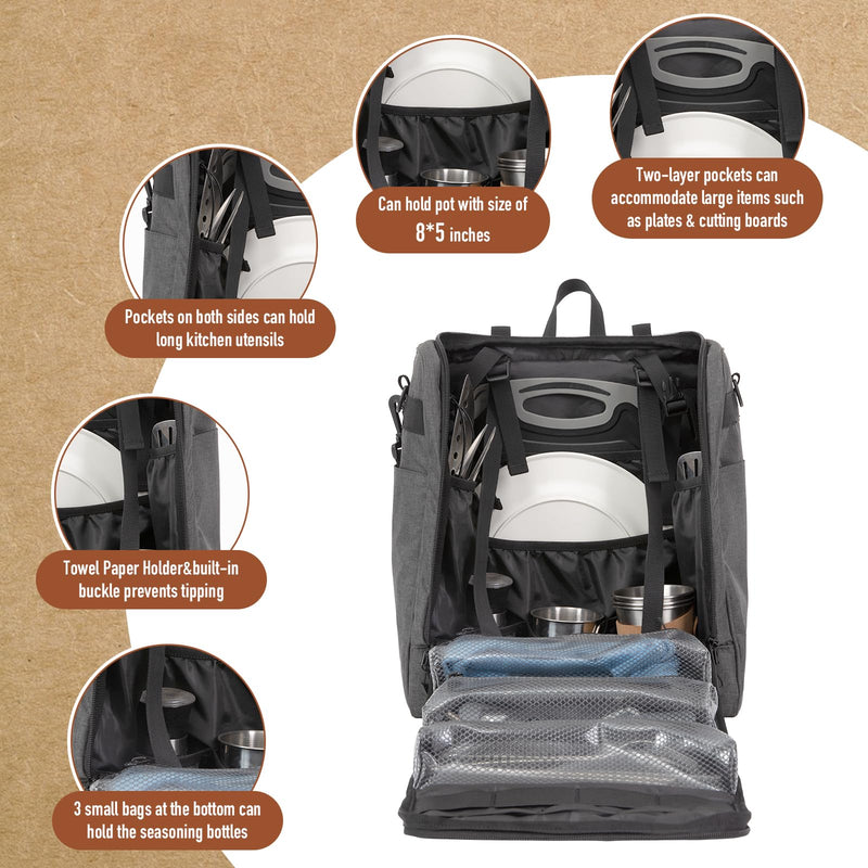 Load image into Gallery viewer, KingCamp Picnic Backpack Tactical Kitchen Storage Bag - 17Liters_07
