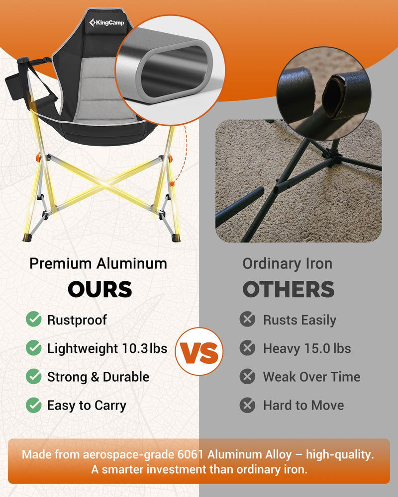 Load image into Gallery viewer, KingCamp Portable Swing Recliner Chair with Pillow ORCHID C10 Hammock Camping Chair