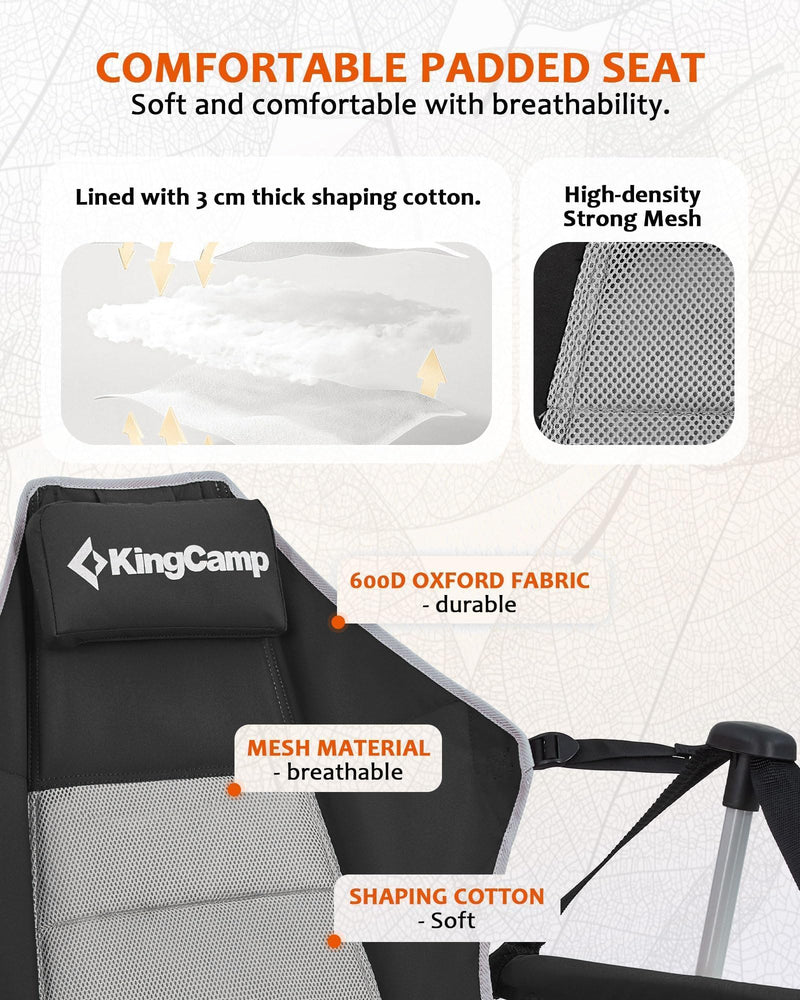 Load image into Gallery viewer, KingCamp Portable Swing Recliner Chair with Pillow ORCHID C10 Hammock Camping Chair
