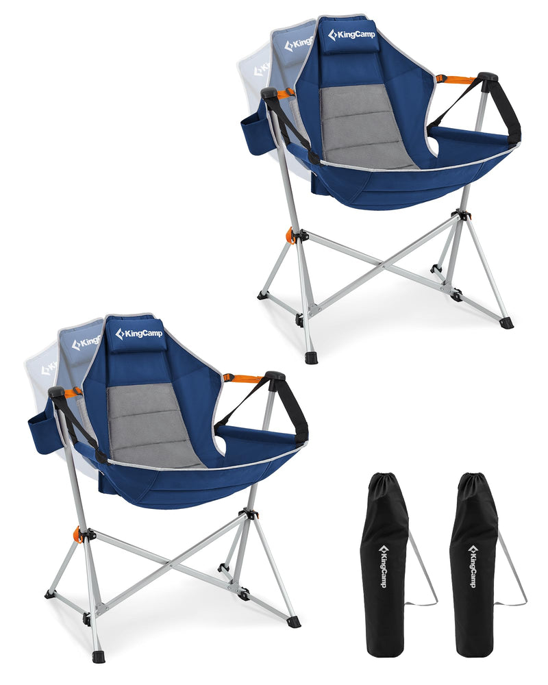 Load image into Gallery viewer, KingCamp Portable Swing Recliner Chair with Pillow ORCHID C10 Hammock Camping Chair 2pack