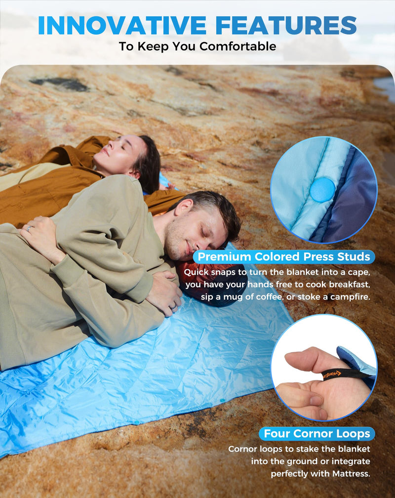Load image into Gallery viewer, KingCamp SMART 150 XL Ultralight Camping Blanket – Packable, Wearable & Water-Repellent for Outdoor & Stadium Use
