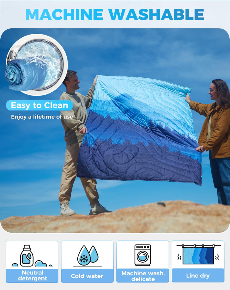 Load image into Gallery viewer, KingCamp SMART 150 XL Ultralight Camping Blanket – Packable, Wearable & Water-Repellent for Outdoor & Stadium Use