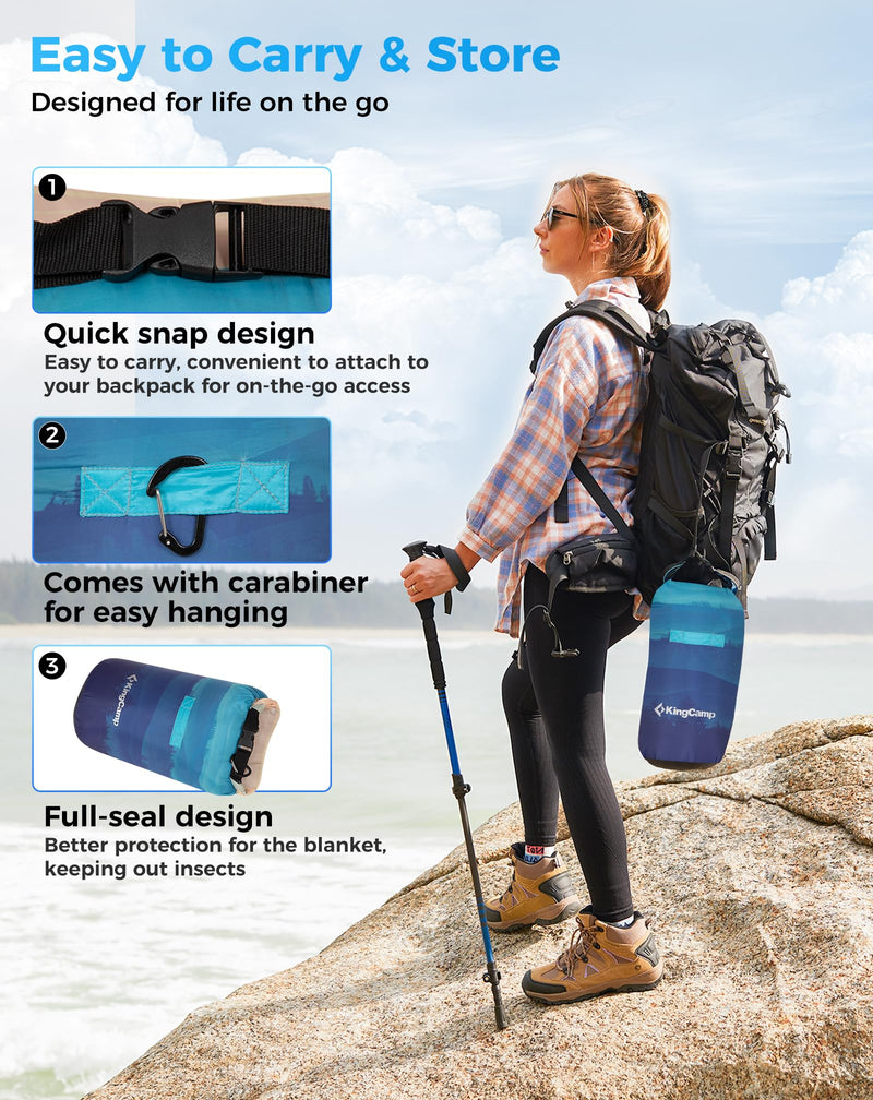 Load image into Gallery viewer, KingCamp SMART 150 XL Ultralight Camping Blanket – Easy to Carry and Store