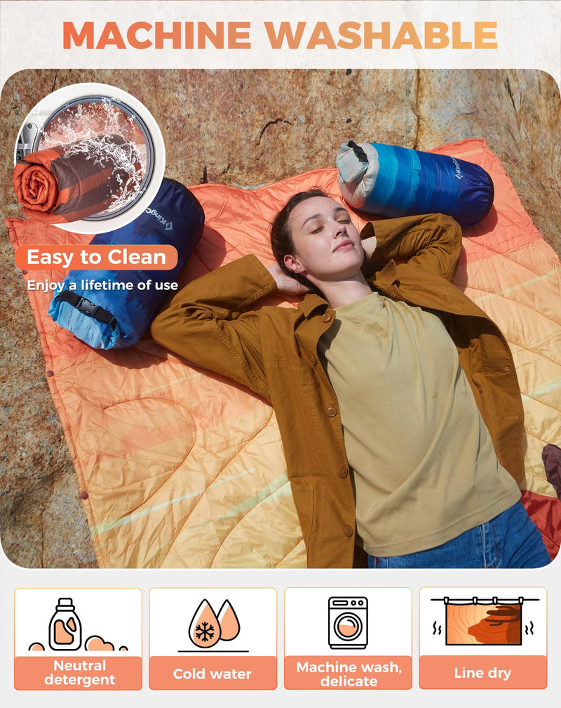 Load image into Gallery viewer, KingCamp SMART 150 XL Ultralight Camping Blanket – Packable, Wearable & Water-Repellent for Outdoor & Stadium Use