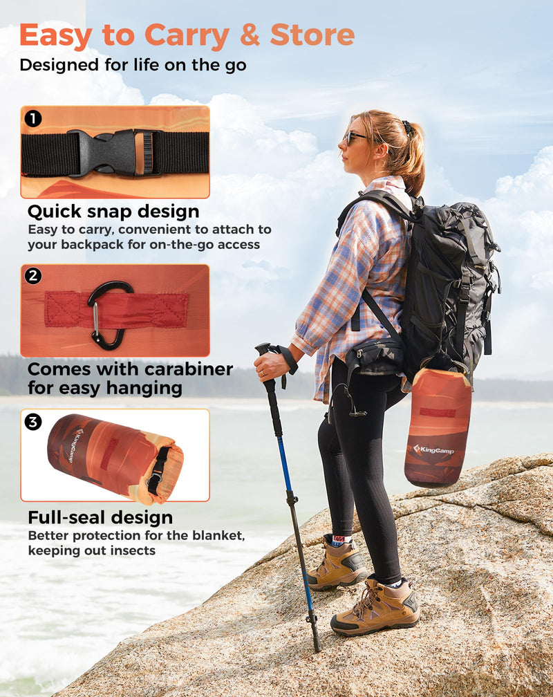 Load image into Gallery viewer, KingCamp SMART 150 XL Ultralight Camping Blanket – Easy to Carry and Store