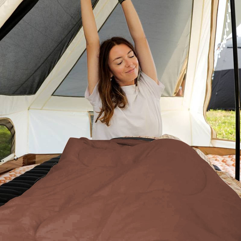 Load image into Gallery viewer, KingCamp SNOWFLAKE 400 Versatile All-Season Sleeping Bag – Wide, Convertible to Double, Flannel Lined for Camping, Hiking, and Outdoor Adventures