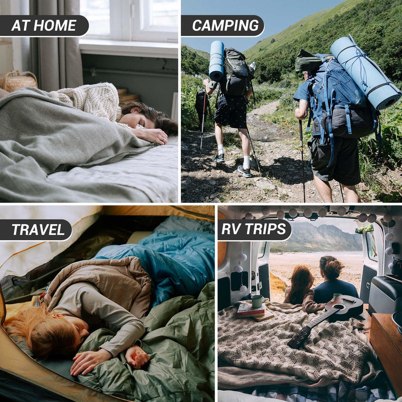 Load image into Gallery viewer, KingCamp Sleeping Bag for Adults, Cold Weather & Warm Extra Wide Big & Tall XL Portable Waterproof Flannel Sleeping Bags