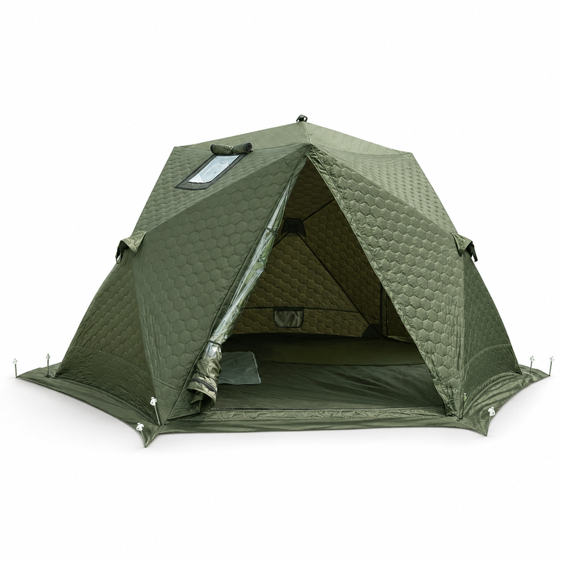Laden Sie das Bild in Galerie -Viewer, KingCamp SnowHouse X2 Insulated Hot Tent, 4-Season Winter Camping Tent with Stove Jack, Quick Setup, TPU Windows & Snow Support Pole