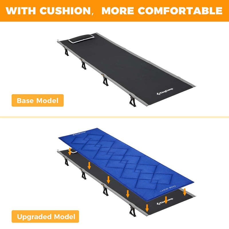 Load image into Gallery viewer, KingCamp Ultralight Folding Camping Cots with Mattress Pad