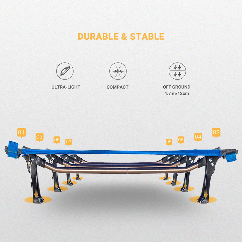 Load image into Gallery viewer, KingCamp Oversized Folding Camping Cots Ultralight Sleeping Cots