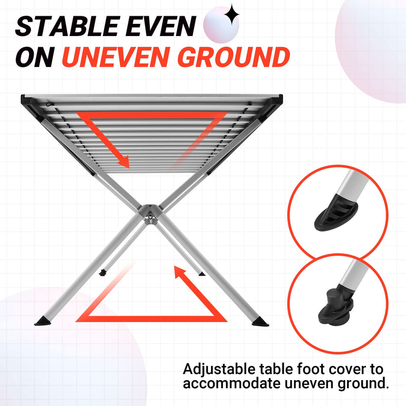 Laden Sie das Bild in Galerie -Viewer, KingCamp Aluminum Roll Up Table