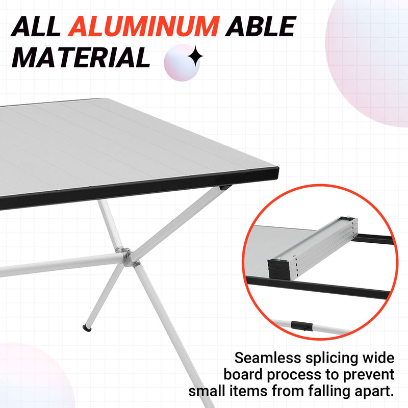 Laden Sie das Bild in Galerie -Viewer, KingCamp Aluminum Roll Up Table