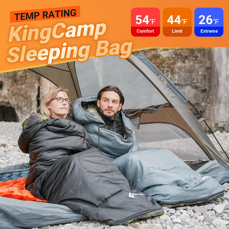 Load image into Gallery viewer, KingCamp SEVAN 250 Sleeping Bag-Envelope With Hood