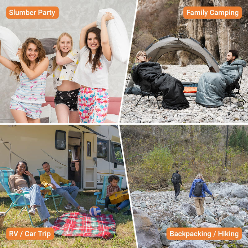 Load image into Gallery viewer, KingCamp SEVAN 250 Sleeping Bag-Envelope With Hood