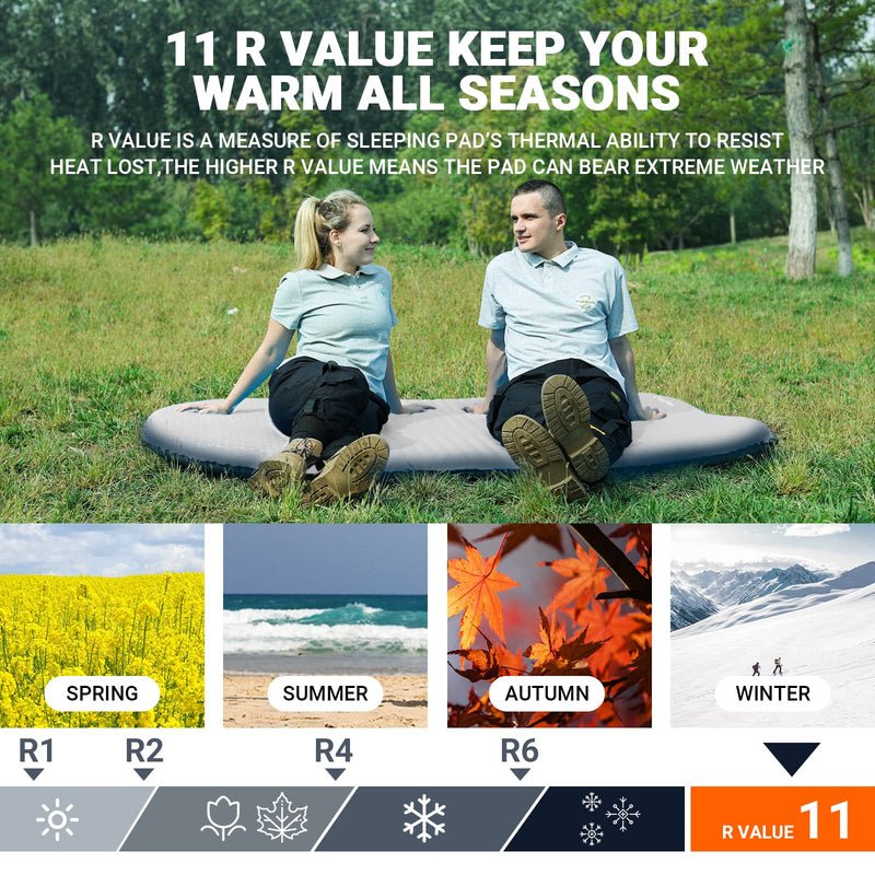 Load image into Gallery viewer, KingCamp Double Self-inflatable Pad