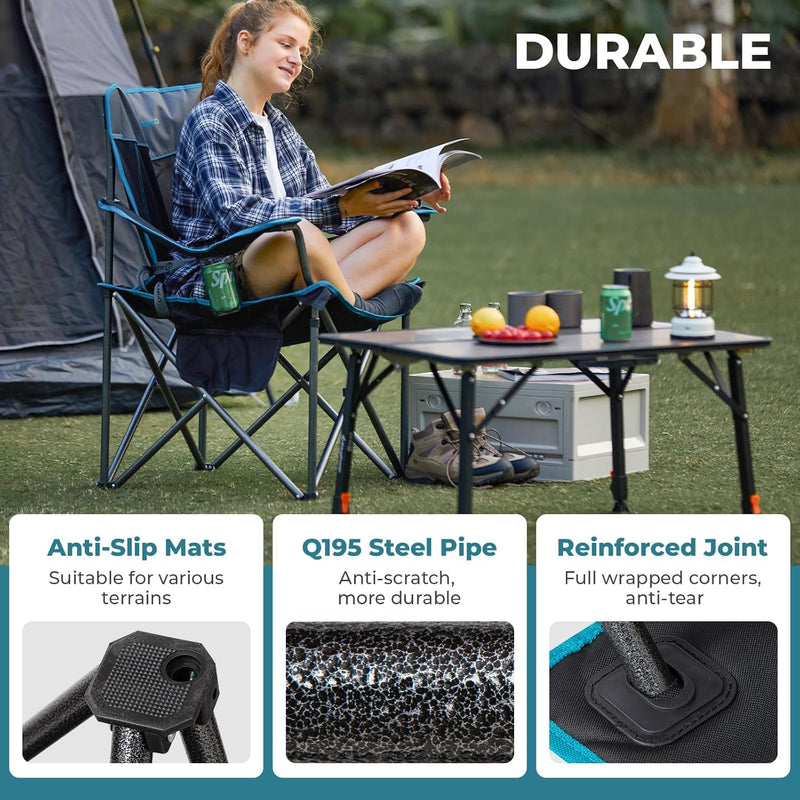 Load image into Gallery viewer, FUNDANGO Heavy Duty 550lb Capacity Oversized Outdoor Chair with Lumbar Support