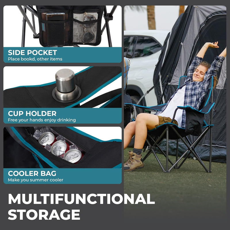 Load image into Gallery viewer, FUNDANGO Heavy Duty 550lb Capacity Oversized Outdoor Chair with Lumbar Support