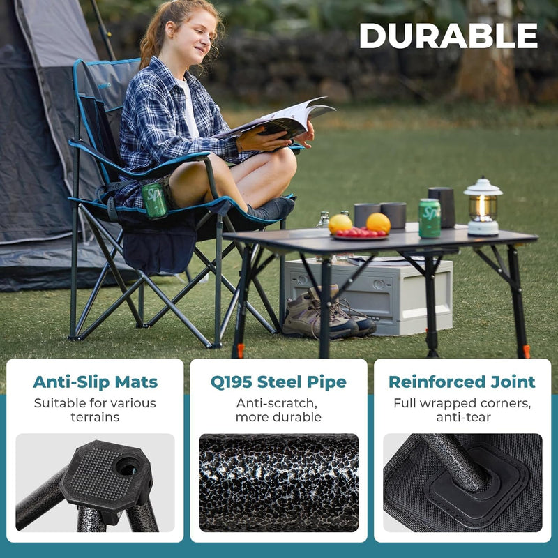 Load image into Gallery viewer, FUNDANGO Heavy Duty 550lb Capacity Oversized Outdoor Chair with Lumbar Support