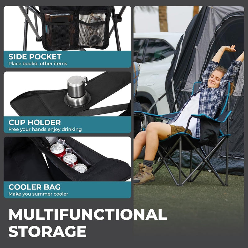 Load image into Gallery viewer, FUNDANGO Heavy Duty 550lb Capacity Oversized Outdoor Chair with Lumbar Support
