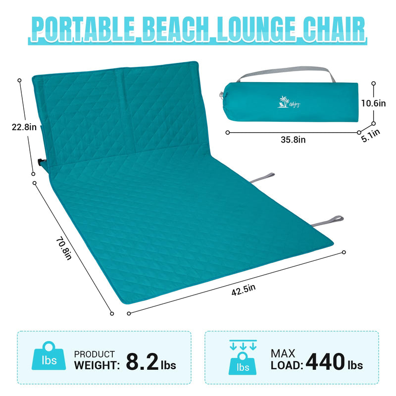 Load image into Gallery viewer, WEJOY Legless Lounger Chair - Ultra Lightweight Beach Mat with Back Support