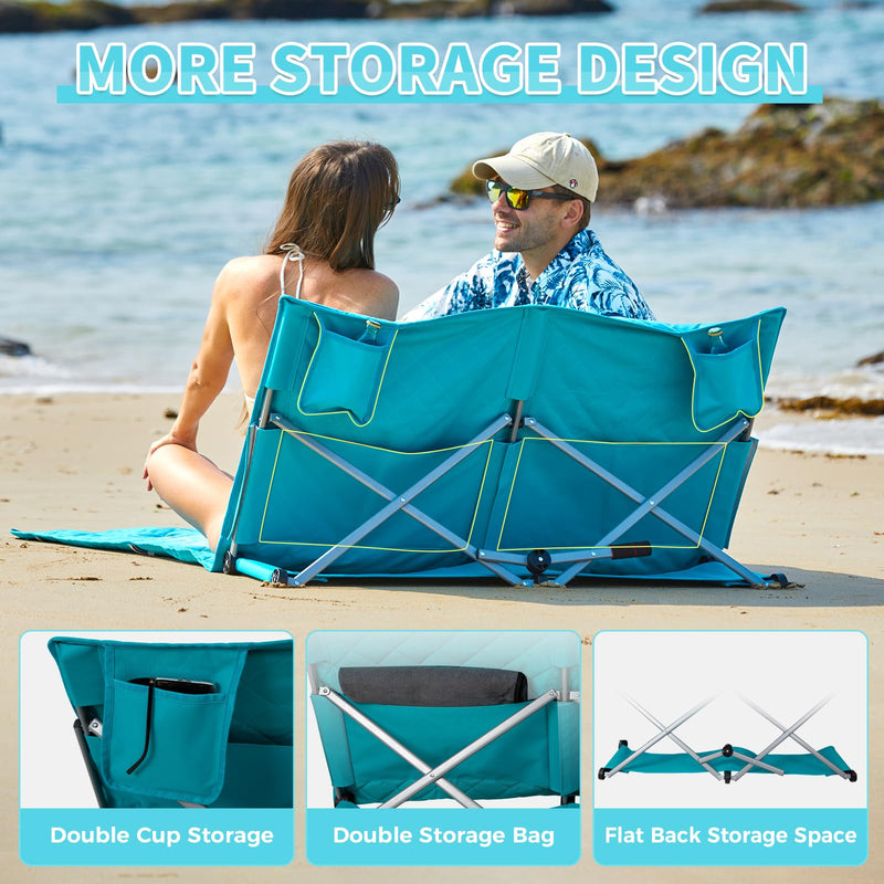 Load image into Gallery viewer, WEJOY Legless Lounger Chair - Ultra Lightweight Beach Mat with Back Support