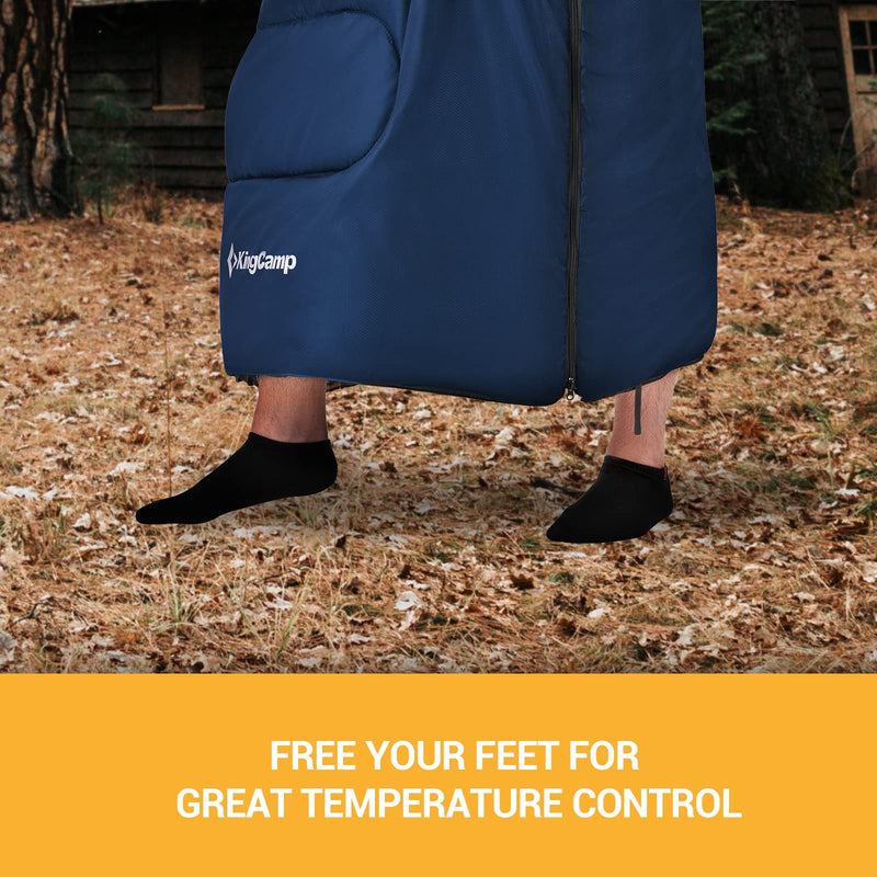 Load image into Gallery viewer, KingCamp CLOUDY 400 Sleeping Bag-Envelope With Hood