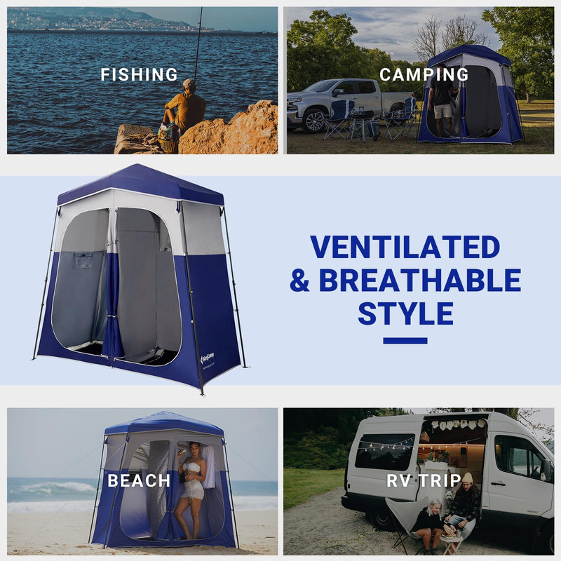 Load image into Gallery viewer, KingCamp Outdoor Shower Tents for Camping Portable Instant Pop Up Privacy Tent