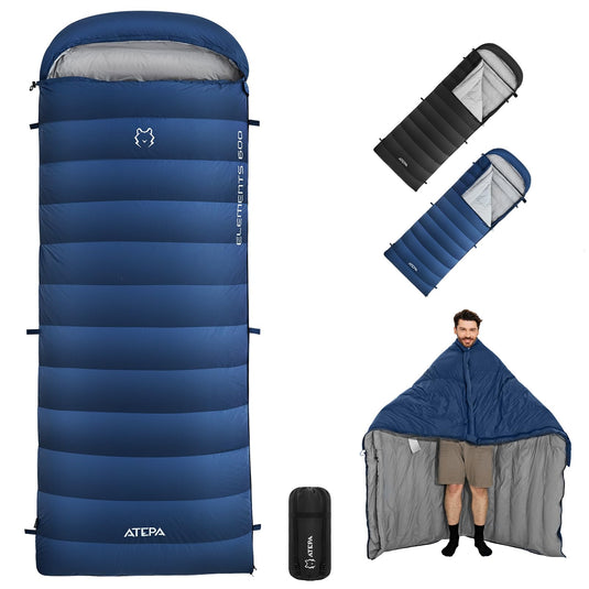 ATEPA ELEMENTS 600 Down Sleeping Bag Blue