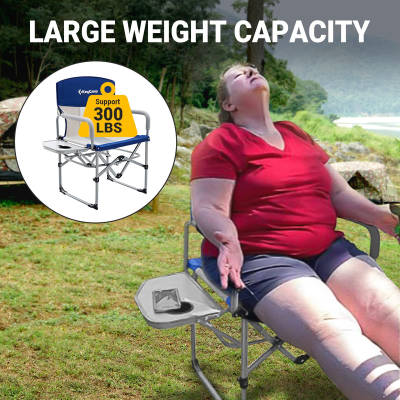 Load image into Gallery viewer, KingCamp Folding Large Director Chair with Non-slip Feet