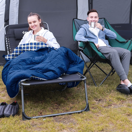 KingCamp CLOUDY 300S Kids Sleeping Bag-Envelope With Hood Flannel Fabric