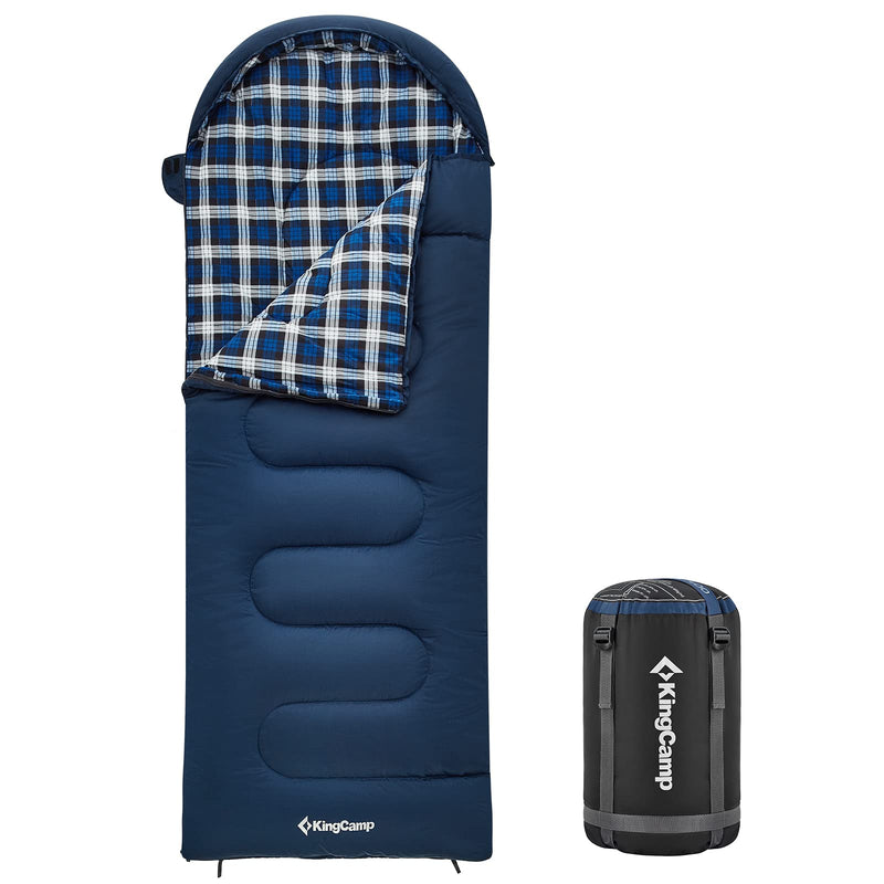 Load image into Gallery viewer, KingCamp CLOUDY 300S Kids Sleeping Bag-Envelope With Hood Flannel Fabric
