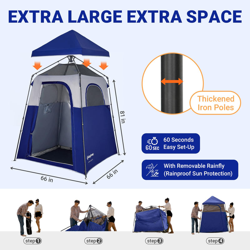 Load image into Gallery viewer, KingCamp Outdoor Shower Tents for Camping Portable Instant Pop Up Privacy Tent