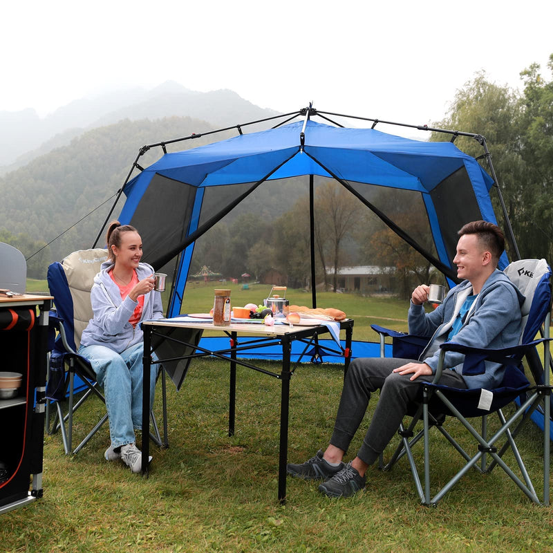 Load image into Gallery viewer, KingCamp JUNIPER C10 PLUS Heavy Duty Folding Camping Chair | 550lb Capacity Oversized Camp Chair with Lumbar Support