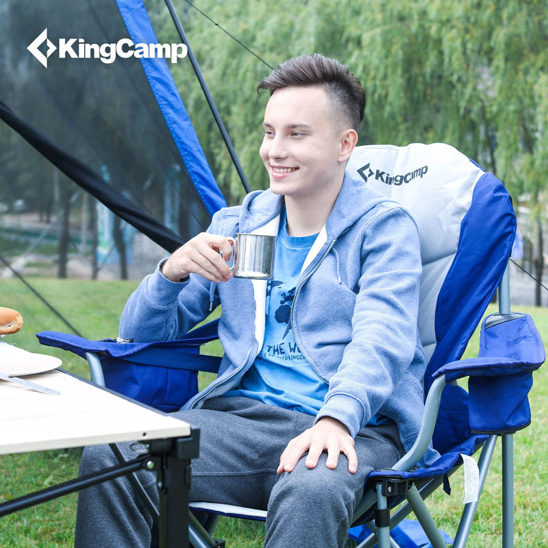 Load image into Gallery viewer, KingCamp Camping Armchair Heavy Duty Ergonomic Padded Arm Chair