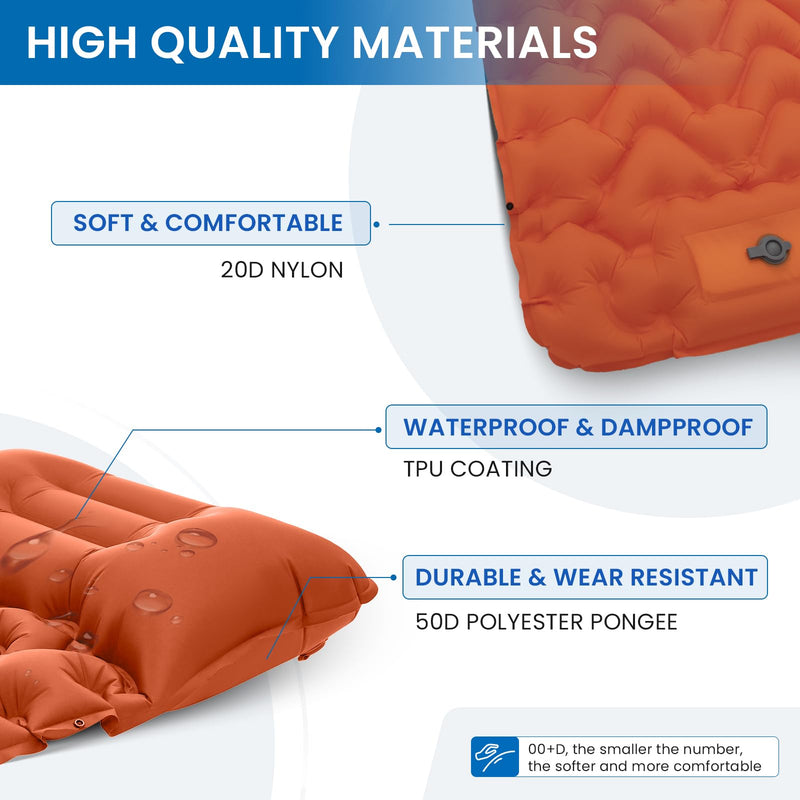 Load image into Gallery viewer, KingCamp DELUXE 10 Single Air Pad Inflatable Mattress