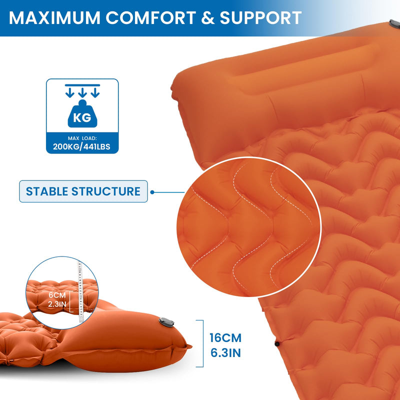 Load image into Gallery viewer, KingCamp DELUXE 10 Single Air Pad Inflatable Mattress