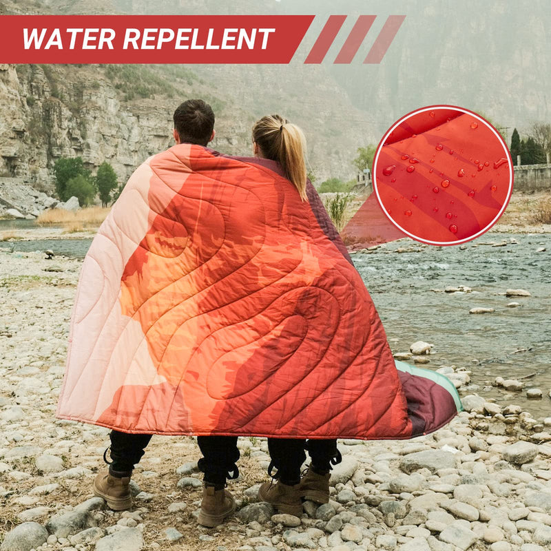 Cargue la imagen en el visor de la galería, Manta de camping ultraligera con estampado y botón a presión KingCamp