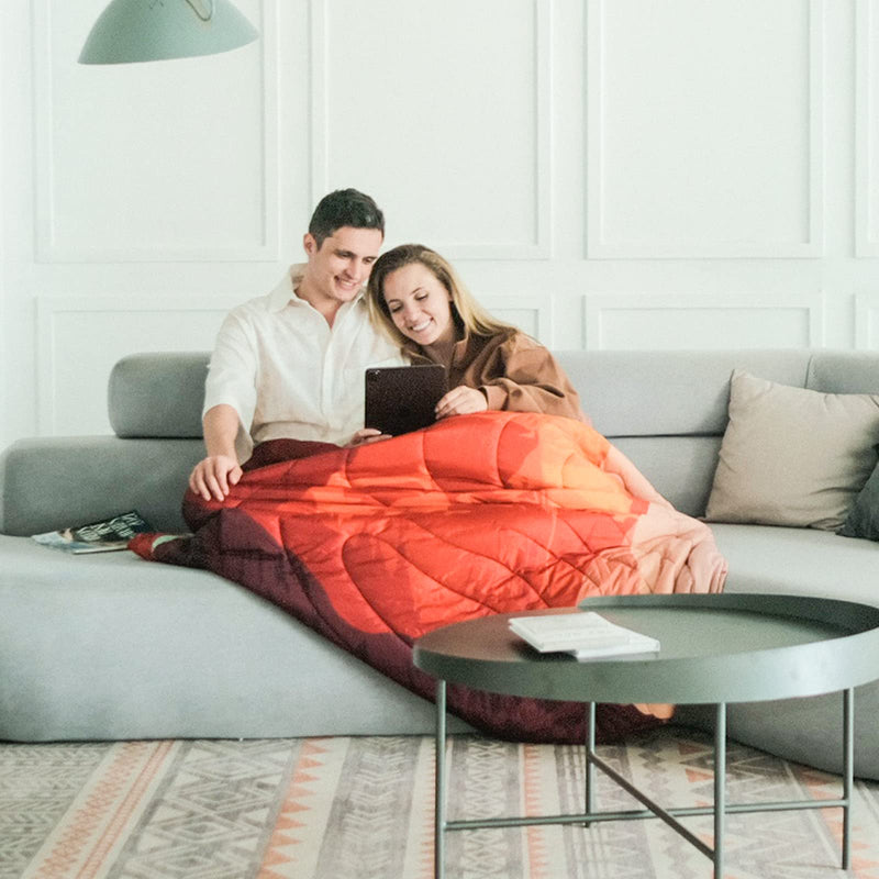 Cargue la imagen en el visor de la galería, Manta de camping ultraligera con estampado y botón a presión KingCamp