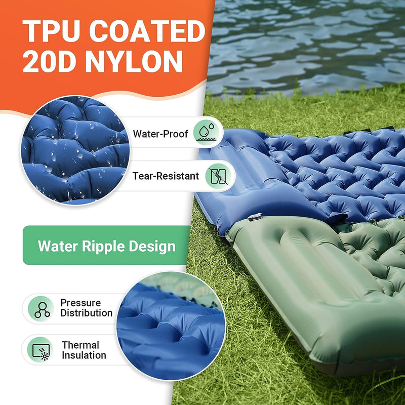 Load image into Gallery viewer, KingCamp DELUXE 10 Single Air Pad Inflatable Mattress