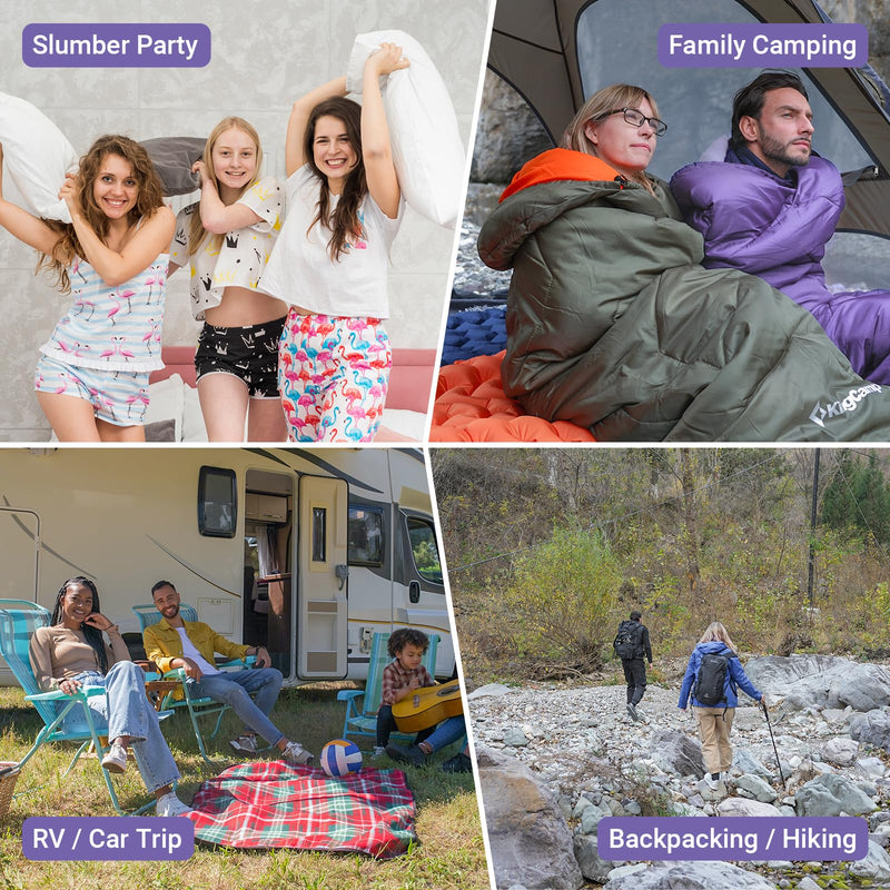 Load image into Gallery viewer, KingCamp HURON 250 Sleeping Bag-Envelope With Hood