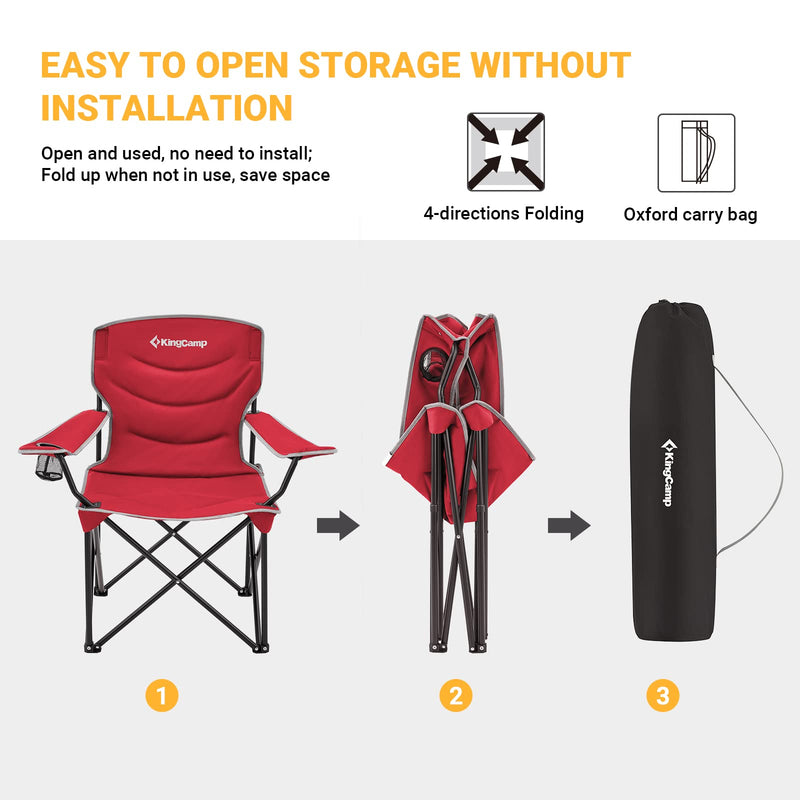 Load image into Gallery viewer, KingCamp Juniper Folding Camping Chair Red