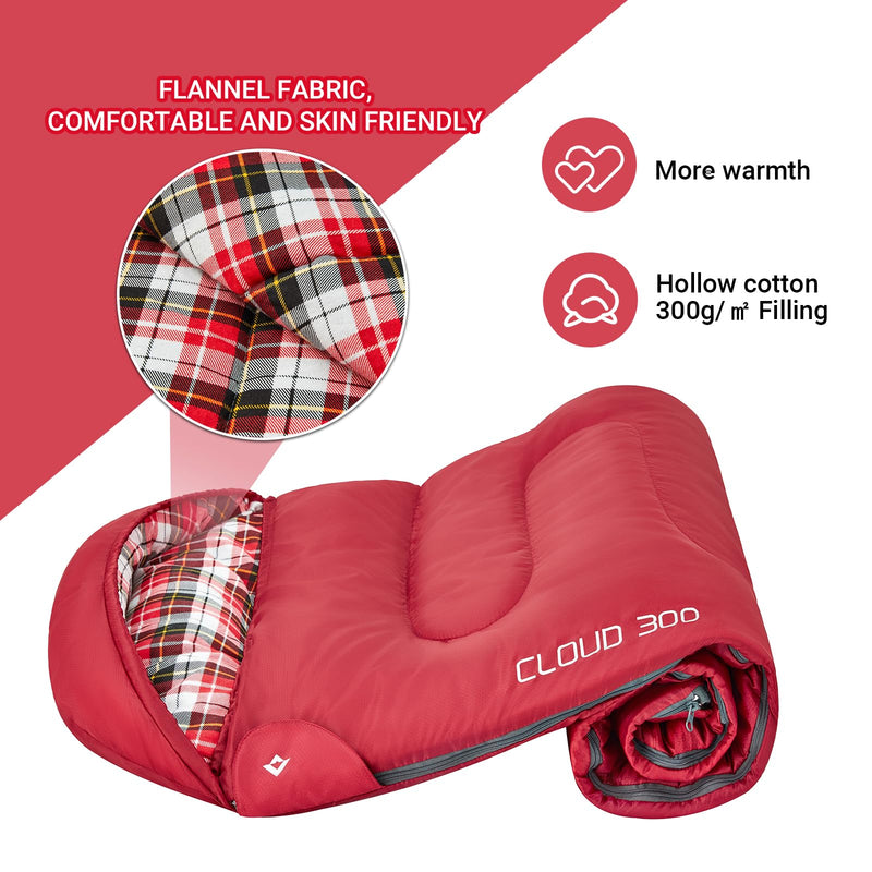 Load image into Gallery viewer, KingCamp CLOUDY 300S Kids Sleeping Bag-Envelope With Hood Warm