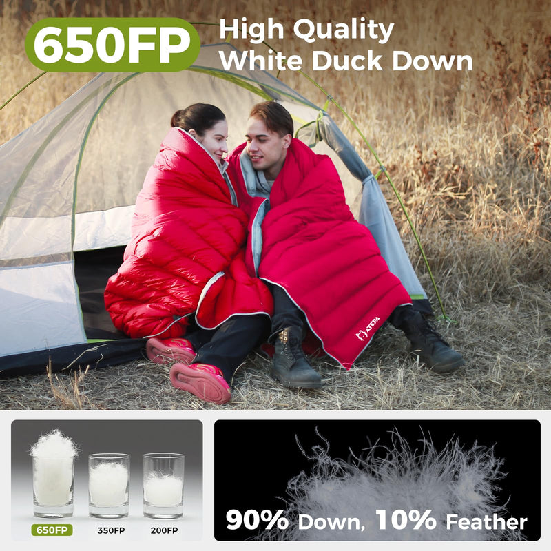 Load image into Gallery viewer, ATEPA Ultralight Down Sleeping Bag Filling 300g White Duck Down