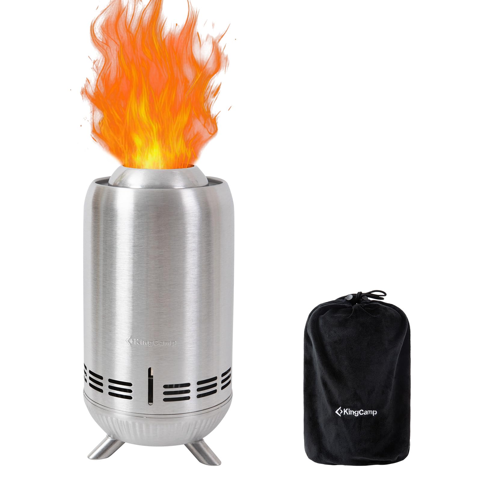 KingCamp Tornado Flame Smokeless Tabletop Fire Pit with Stand BRoadout