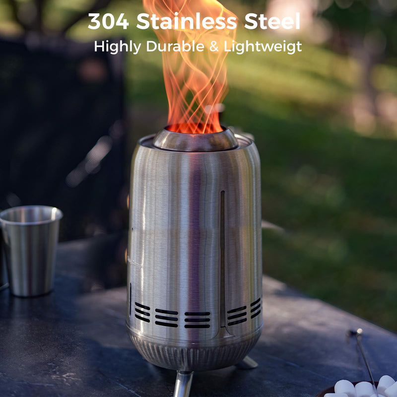 Load image into Gallery viewer, KingCamp Tornado Tabletop Fire Pit with Stand