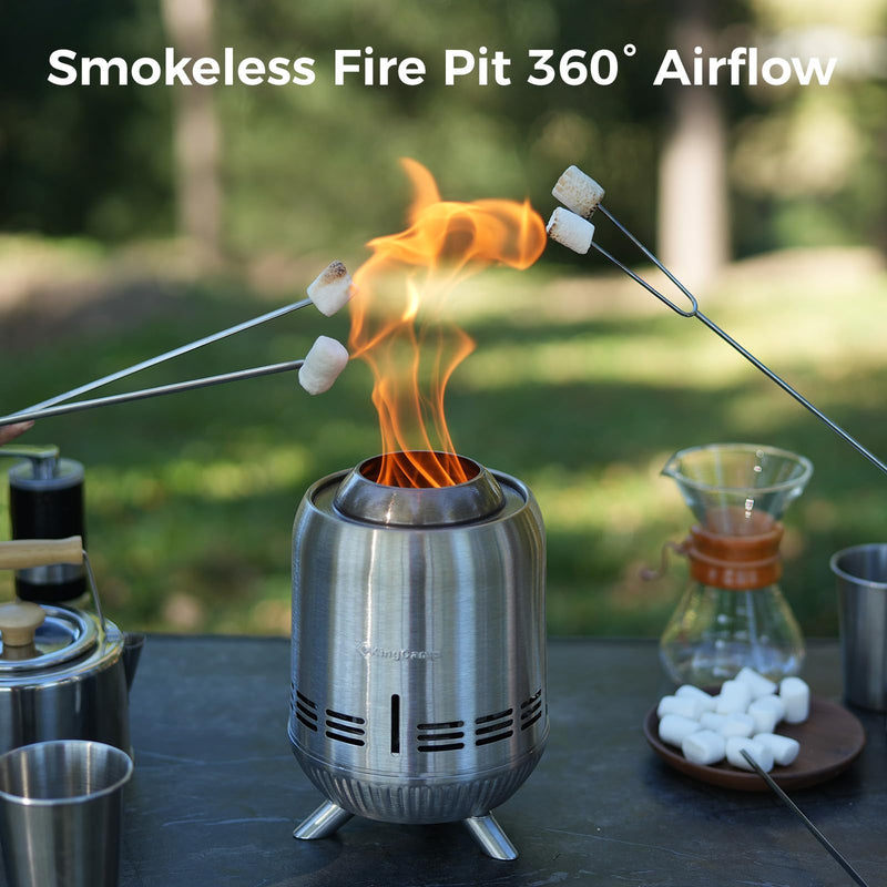 Load image into Gallery viewer, KingCamp Tornado Tabletop Fire Pit with Stand