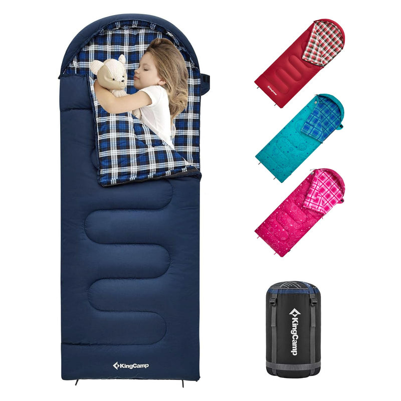 Load image into Gallery viewer, KingCamp CLOUDY 300S Kids Sleeping Bag-Envelope With Hood