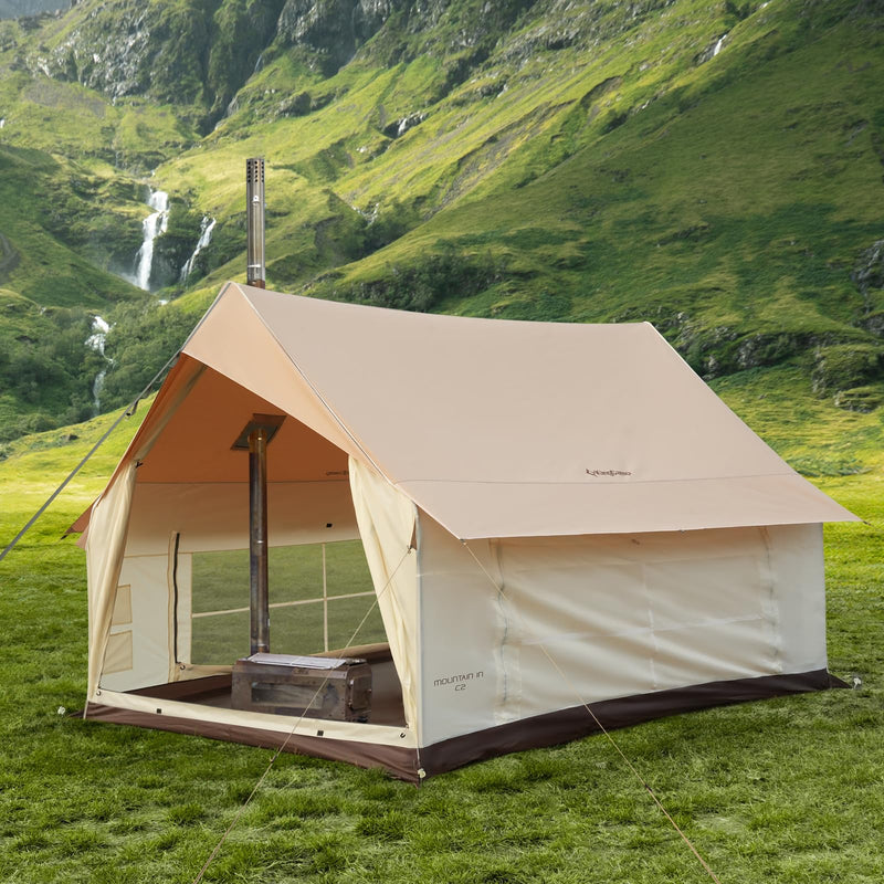 Load image into Gallery viewer, KingCamp MOUNTAIN IN C2 Canvas Cabin Tent 8' x 11'