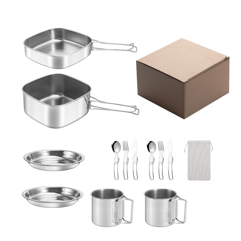 Load image into Gallery viewer, KinWild 12pcs Cooking Pots Set Kettle Tableware